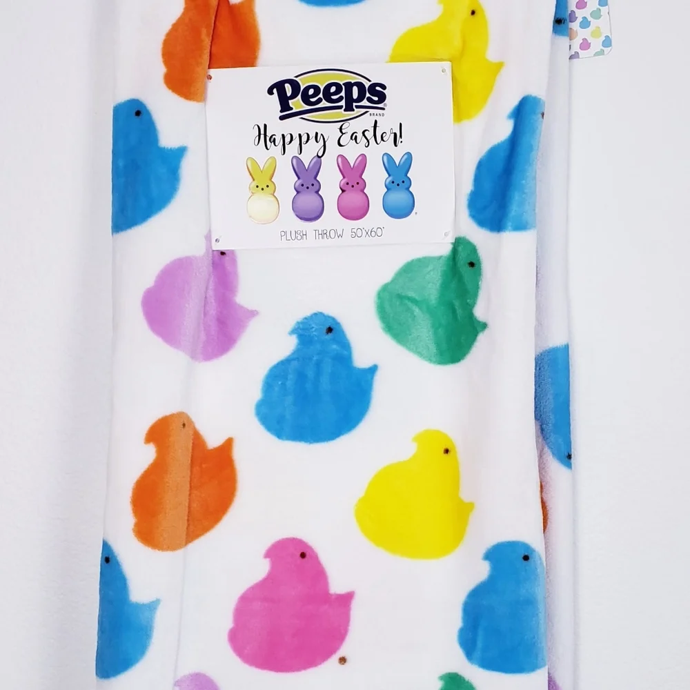 Peeps Easter Chicks Plush Throw Blanket  50